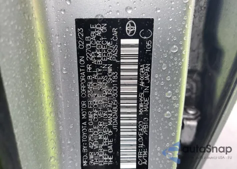 2023 Toyota Prius Le из США, поврежденный, VIN JTDADABU5P3001183